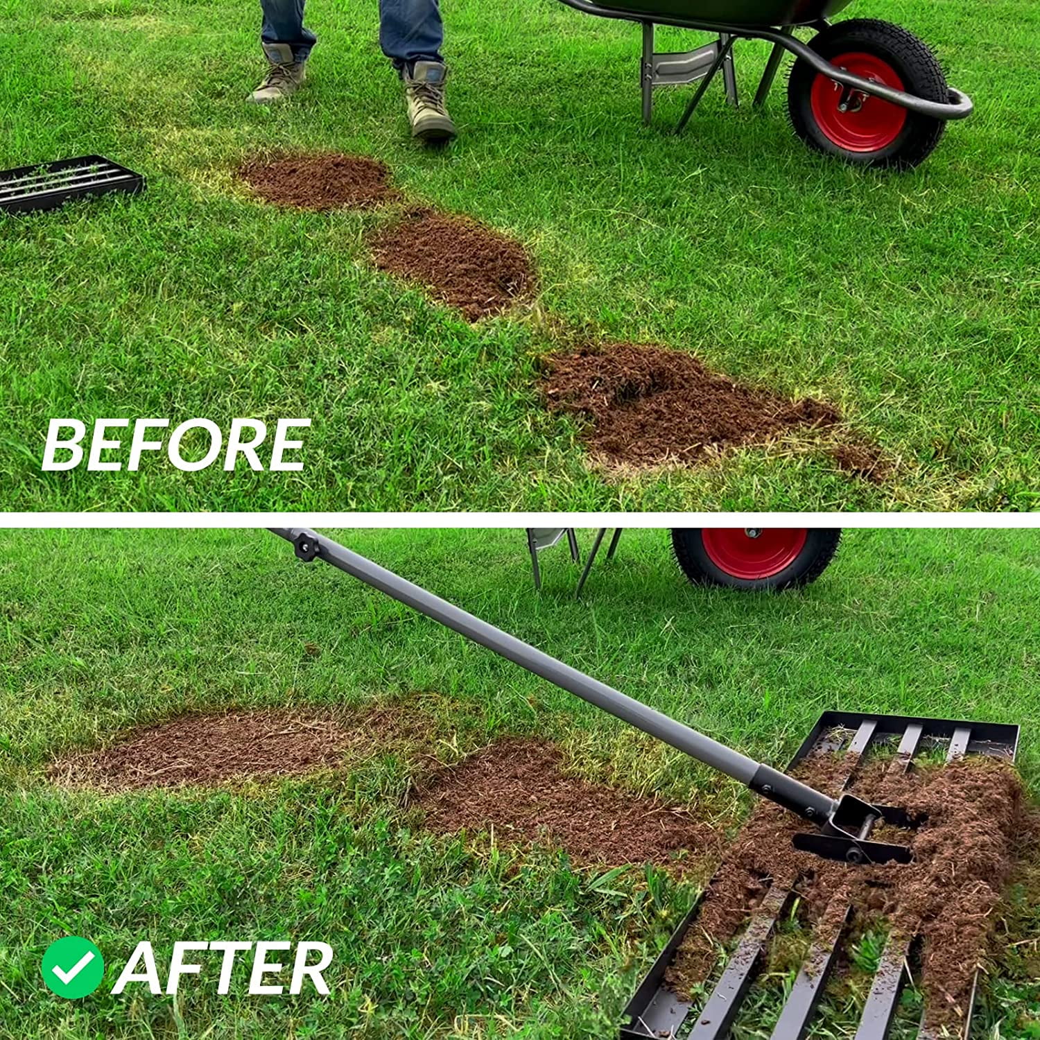 Lawn Leveling Rake, 7FT 30"x10" Levelawn Tool