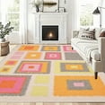 thumbnail image 2 of 5'x7' gertmenian printed indoor boho area rug - non slip, ultra thin, super strong, printed rug - home déc carpet mats non slip area rug farmhouse boho carpet boho classroom rug, 2 of 9