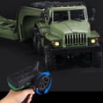 thumbnail image 2 of WPL B36-3 2.4G 1/16 Scale Remote Control Military Trailer - 6 Wheel Drive & LED Headlights, All Terrain Remote Control Car for Outdoor Adventure, Gift for Adult & Enthusiast (Army Green), 2 of 6