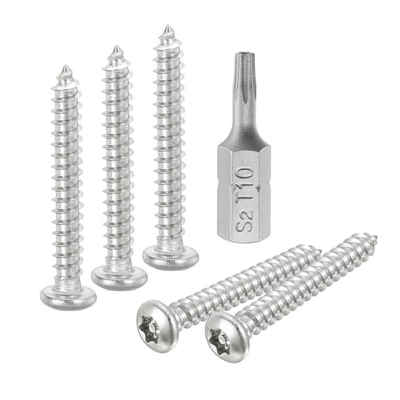 20pack M3 x 20mm Button Head Torx Security Sheet Metal Screws with T10 Bit