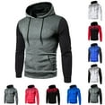 thumbnail image 2 of LEEy-world Hoodies for Men Men'S Sweatshirt, Ecosmart Hoodie, Cotton-Blend Hooded Sweatshirt, Plush Pullover Hoodie Grey,4XL, 2 of 5