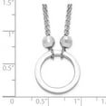 thumbnail image 5 of 925 Sterling Silver Cable Fancy Necklace Chain Circle w/Diamond-cut Beads 18 inch 0.7 mm, 5 of 5