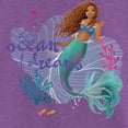 thumbnail image 2 of Girl's The Little Mermaid Ariel an Ocean of Dreams Scene  Graphic Tee Purple Berry Large, 2 of 4
