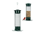 thumbnail image 6 of Frogued Metal Birds Feeder for Outdoors Hanging Squirrel Proof Seeds Feeder with Perches for Wild Birds Finch Blue Jay Chickadee (Green), 6 of 13