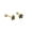 Gold, variant on 925 Silver Flower Zircon Screw Back Stud Earrings