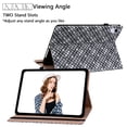 thumbnail image 6 of Allytech iPad Mini 6 Case and Cover, iPad Mini 8.3" 6th Gen Case 2021, Durable Synthetic Leather Card Slots Wallet Flip Kickstand Anti-Drop Elastic Band Case with Pen Holder for iPad Mini 2021, Black, 6 of 9