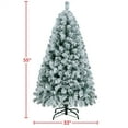 thumbnail image 3 of Easyfashion Clear Prelit Incandescent Green Flocked Spruce Decorative Artificial Christmas Tree, 4.5', 3 of 8