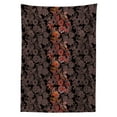 thumbnail image 3 of Ambesonne Flower Tablecloth Rectangular Table Cover, Japanese Vivid Florals, 60"x84", Black Orange Mustard, 3 of 4