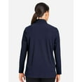 thumbnail image 3 of Devon & Jones DG410W Women's CrownLux Performance Windsor Welded Quarter-Zip Pullover-Navy-L, 3 of 6