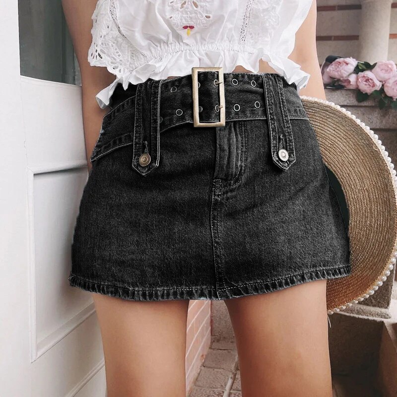 Hipster denim mini skirt sale