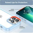 thumbnail image 4 of Case for iPhone 13 Pro Max Case Slim Dropproof [Defend from Drop/Scratch/Slip/Fingerprint] Clear Acrylic Hard Back Soft TPU Bumper Hybrid Phone Cover for iPhone 13 Pro Max-Blue, 4 of 15