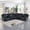 Black, variant on Black Breathing Leather 3-Piece Living Room Recliner Sofa Set
