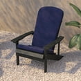 thumbnail image 3 of Flash Furniture Charlestown Set of 2 All-Weather Poly Resin Wood Adirondack Chairs in Slate Gray with Blue Cushions for Deck, Porch, and Patio, 3 of 14