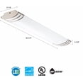 thumbnail image 2 of Lithonia Lighting FMLFUTL 48 840 BN 4 ft. 20 watts Integrated LED Linear Flush Mount, Brushed Nickel, 2 of 4