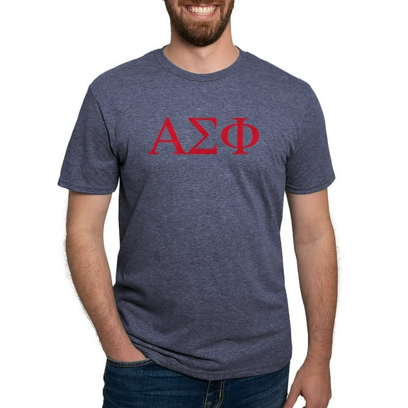 CafePress - Alpha Sigma Phi Greek Letters Cardinal T Shirt - Mens Tri-blend T-Shirt