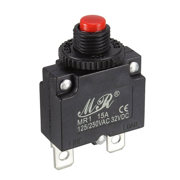 AC125/250V 10A NC SPST 2 TerminalCircuit Breaker Overload Protector