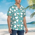 thumbnail image 5 of Easygdp Cartoon Funny Goose Men's Hawaiian Shirts Print Lapel Short Sleeve for Beach, vacation, party, casual occasions - 3X-Large, 5 of 9