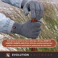 thumbnail image 5 of Wool Knit Gloves - Made in the USA - Super Soft Merino Wool - X-Large - Grey, 5 of 7