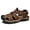 Brown, variant on Lopsie Men's Outdoor Hiking Sandals Beach Sandals Leather Closed Toe Fisherman Sandal For Men