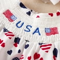 thumbnail image 6 of WUANDIXFA Baby Girl Summer 4th of July Baby Girl Outfits Stars Print Sleeveless Romper Straps Bodysuit Cute Fourth of July Outfit White,0-3 Months, 6 of 8