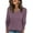 Hazy Grayish Purple, variant on Ronuti Sweaters for Women V Neck Long Sleeve Casual Fall Tops Crochet Knit Lightweight Pullover Fashion Clothes 2025