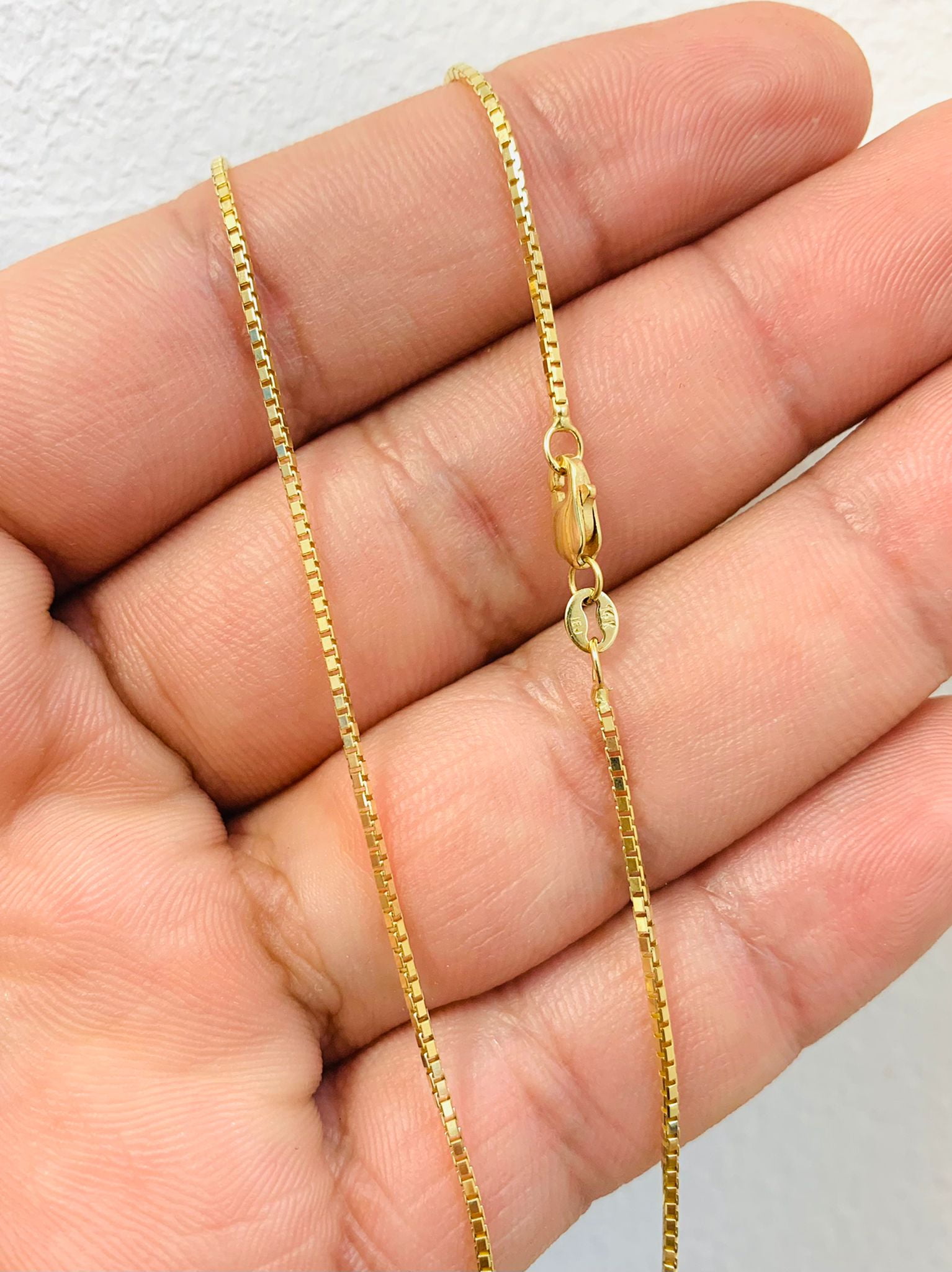 cisne adolescente estropeado Cadena de Oro Solido Real 14K Box Link para Ninos Collar Súper Delicado 16"  0.8mm / 14K Yellow Gold Box Link Chain Dainty Necklace for Kids -  Walmart.com