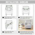 thumbnail image 5 of TOPCHANCES Stretch Velvet Armchair Slipcover, Anti Slip Chair Covers for Living Room, Light Gray, 5 of 5