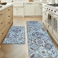 thumbnail image 3 of MeyJey Boho Kitchen Rug Set of 2, Non-Slip Anti-Fatigue Waterproof Cushioned Mat for Kitchen, Dining & Laundry Room, 20"x31.5"+20"x59" Navy/Brown, 3 of 12