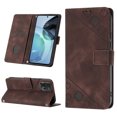 thumbnail image 1 of Compatible with Motorola Moto G72 Classic Embossed PU Leather Case with Card Holder Shockproof Cover, 1 of 5