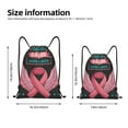 thumbnail image 2 of Sikiie Ribbon With Angel Wings Drawstring Backpack Drawstring Bags, Draw String Back Bag for Sports, Gym, Travel, Swimming, Beach-Medium, 2 of 6