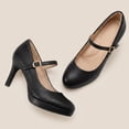 thumbnail image 6 of Pennysue Women's Pumps Closed Toe Mary Jane Pumps Round Toe Platform High Heel Dress Shoes, 6 of 11