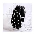thumbnail image 3 of Headbands For Women Pearl Headbands - 1pcs Twisted Faux Pearl Velvet Headband Elegant Bling Hair Clip-black, 3 of 5