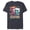 Navy Heather, variant on Junior SuperKitties Ginny and Bitsy Boots Blast Off! - Short Sleeve Blended T-Shirt for Adults - Customized-Navy Heather