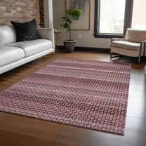 Addison Rugs Chantille Indoor/Outdoor Transitional Stripes Garnet Washable Rectangle Rug, 10' x 14'