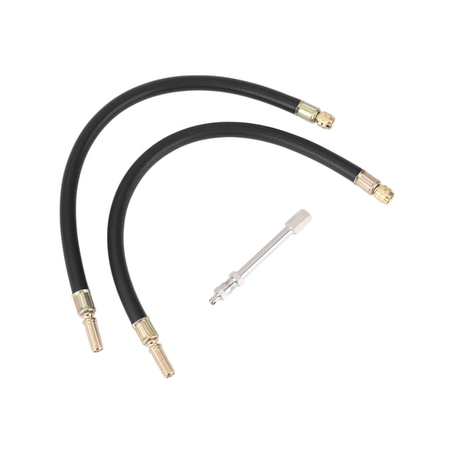 1 Juego de extensión de válvula de neumático de cobre de 180 grados con extensión de vástago de válvula de neumático de plástico flexible de 350 mm para automóvil, motocicleta, RV, camión, bicicleta