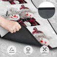 thumbnail image 5 of Uemuo Car Floor Mats - Christmas Snowman With Hat Pattern Carpet Floor Mats for Cars, Auto Accessories Front & Rear Car Floor Foot Mat Sets of 4 Pieces, 5 of 6