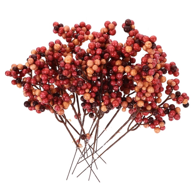 Miangastore 12pcs Artificial Berry Stems Christmas Berry Picks Decor Berries Branches Decorations