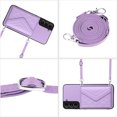 thumbnail image 2 of Allytech Galaxy S22 Plus Wallet Case with Shoulder Strap, RFID Blocking Luxury PU Leather Shockproof Cards Slots Stand Anti-Scratch Magnetic Closure Phone Case for Samsung Galaxy S22 Plus, Purple, 2 of 8