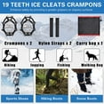 thumbnail image 4 of SUTENGDA Crampons de Neige pour Bottes Chaussures 19 Dents Antidérapants pour Hommes Femmes Randonnée Pêche Alpinisme, 4 of 7