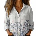 thumbnail image 2 of Endives Womens Button Down Shirts Long Sleeve Blouse Workout Wear Fashion Shirts Womens Top Spring Outfit, 2 of 6