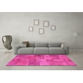 thumbnail image 3 of Ahgly Company Indoor Round Patchwork Pink Transitional Area Rugs, 8' Round, 3 of 4