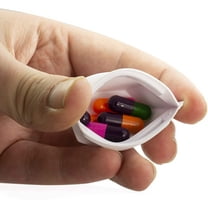 GMS Squeezable Pocket Pill Case - Small, Lightweight Pill Organizer Ideal for Travel - Holds Medicines Securely - Sturdy Design with Easy Fuss-Free Access - Pocket Sized & Discreet