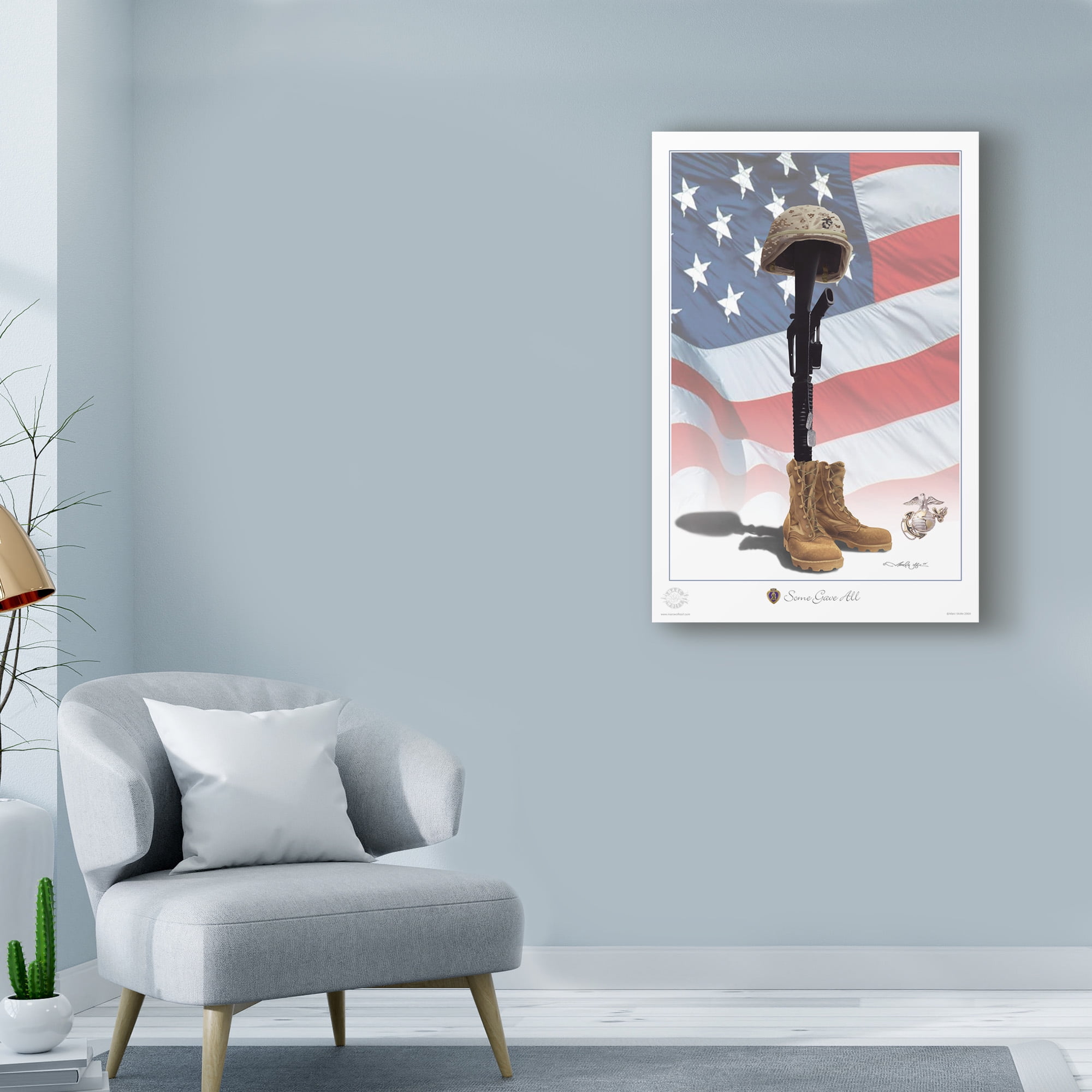 Trademark Fine Art 'Some Gave All' Canvas Art by Marc Wolfe