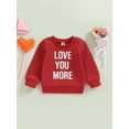 thumbnail image 3 of Elippeo Toddler Kids Girls Boys Sweatshirt 6M 12M 18M 24M 3Y 4Y Letter Print Crew Neck Long Sleeve Pullovers Tops Autumn Winter Casual Hoodies, 3 of 9