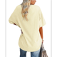 thumbnail image 3 of Camiseta Básica de Corta con Cuello en V, Color Amarillo , Talla L, 3 of 5
