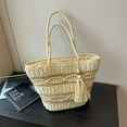 thumbnail image 6 of Kukuzhu Straw Beach Bag, Summer Woven Tote Bag with Tassels Shoulder Handbag Straw Purses and Handbags for Women, 6 of 7
