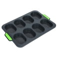 thumbnail image 2 of Molde de silicona antiadherente de 8 rejillas para pasteles para hornear fácilmente en casa: molde perfecto para cupcakes, accesorio para hornear de cocina negro, 2 of 8