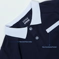thumbnail image 3 of LittleSpring Toddler Boys Short Sleeve Polo T-Shirt 3T School Uniforms Navy Blue, 3 of 6