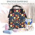 thumbnail image 4 of Yiaed Colorful Astronomy Print Multi-Function Travel Backpack Nappy Bags, Nursing Bag, Fashion Mummy, Roomy Waterproof for Baby Care, Stylish and Durable, 4 of 5
