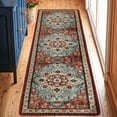 thumbnail image 7 of Sonoro Kate 2x10 Area Rugs for Living Room Bedroom, Non Slip Boho Machine Washable Indoor Floor Carpet, Red, 7 of 7